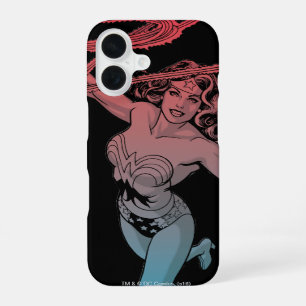 Funda Para iPhone 16 Wonder Woman With Lasso Red Blue Gradient Line Art