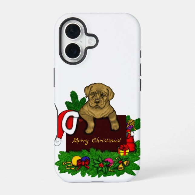 Funda Para iPhone 16 XMas Puppy (Reverso )