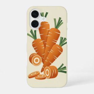 Funda Para iPhone 16 Zanahorias Estilizadas Vintage