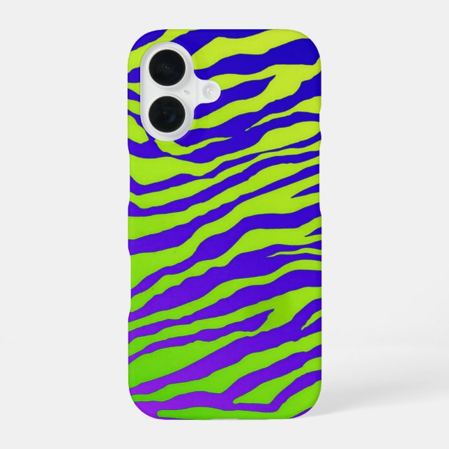Funda Para iPhone 16 Zebra verde (Reverso )