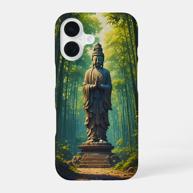 Funda Para iPhone 16 Zen en el bosque de bambú (Reverso )