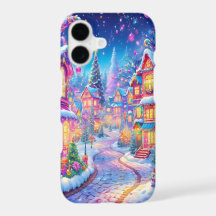 Funda para iPhone 17 de Pueblo Navideño Kawaii – C