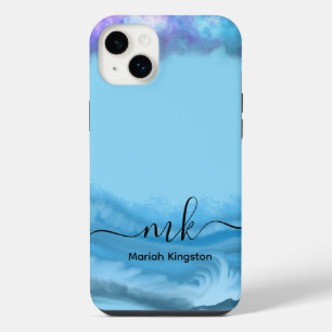 Funda Para iPhone 14 Plus 1Mariah Kingston Blue ocean pastel text editable