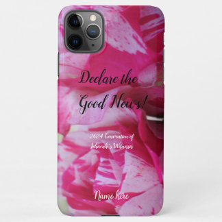 Funda Para iPhone 11Pro Max 2024 JW convention Roses photo and name