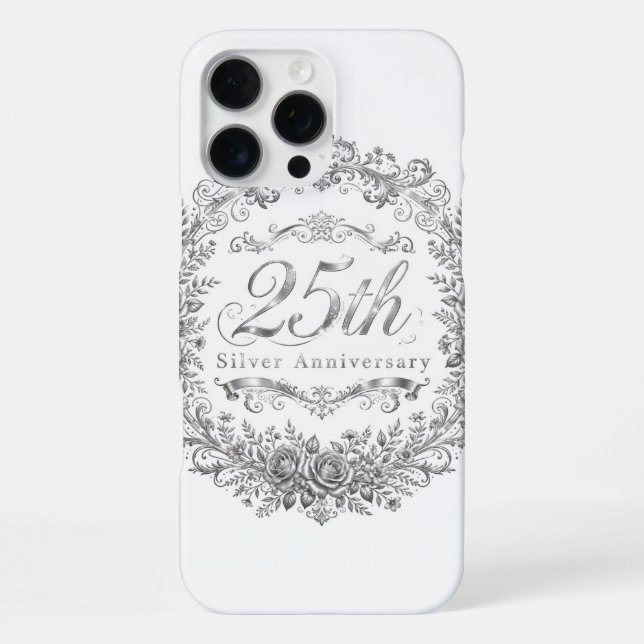 Funda Para iPhone 25th Silver iPhone 16 Pro Max Case (Reverso )