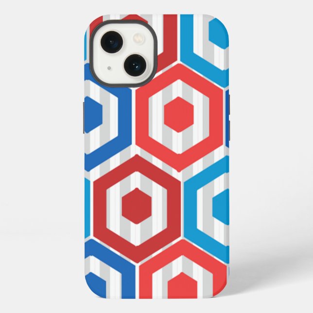 Funda Para iPhone 4 de julio de Hexagons (Reverso )