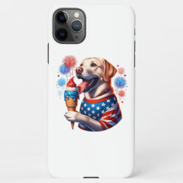 Funda Para iPhone 11Pro Max 4 de julio Perro con crema de hielo