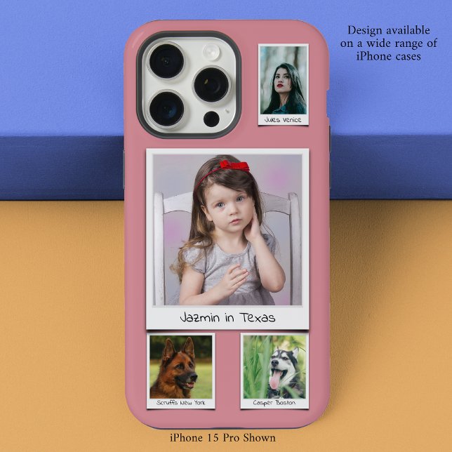 Funda Para iPhone 4 fotos Collage Dusty Pink (Subido por el creador)
