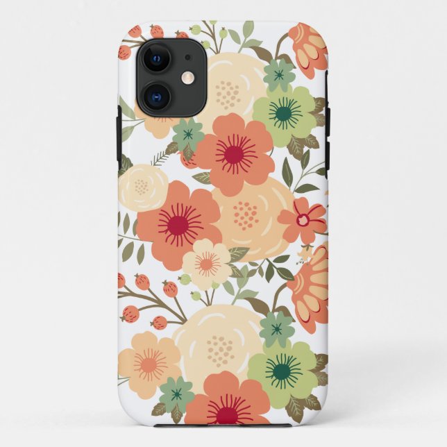Funda para iPhone 5/5S de flores botánicas (Reverso)