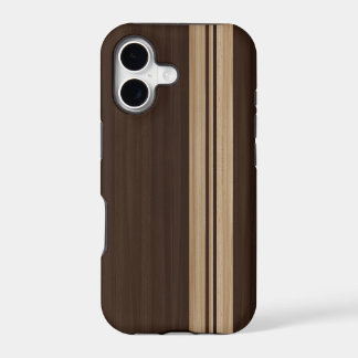 Funda para iPhone 5 con rayas de madera oscura - e