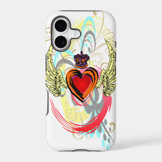 Funda para iPhone 5 Corazón Alado con Corona y Rem