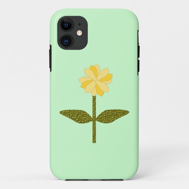 Funda para iPhone 5 de flor de margarita amarilla (Reverso)