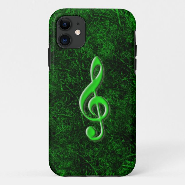 Funda para iPhone 5 de Green Music Note (Reverso)