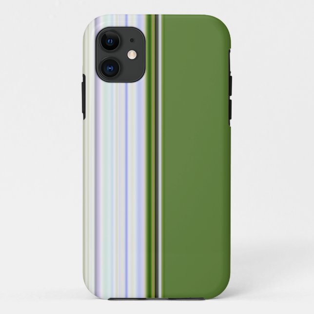 Funda para iPhone 5 de líneas verticales verdes en (Reverso)