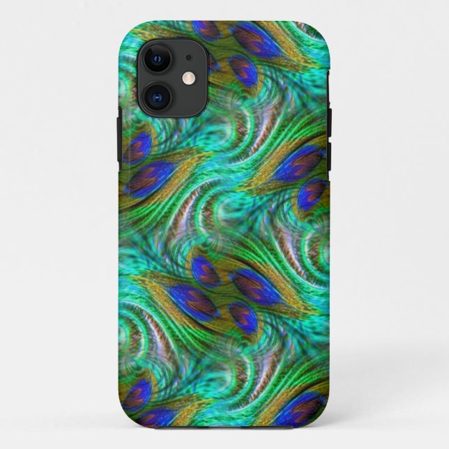 Funda para iPhone 5 de patrón Swirl Feather Feathe (Reverso)