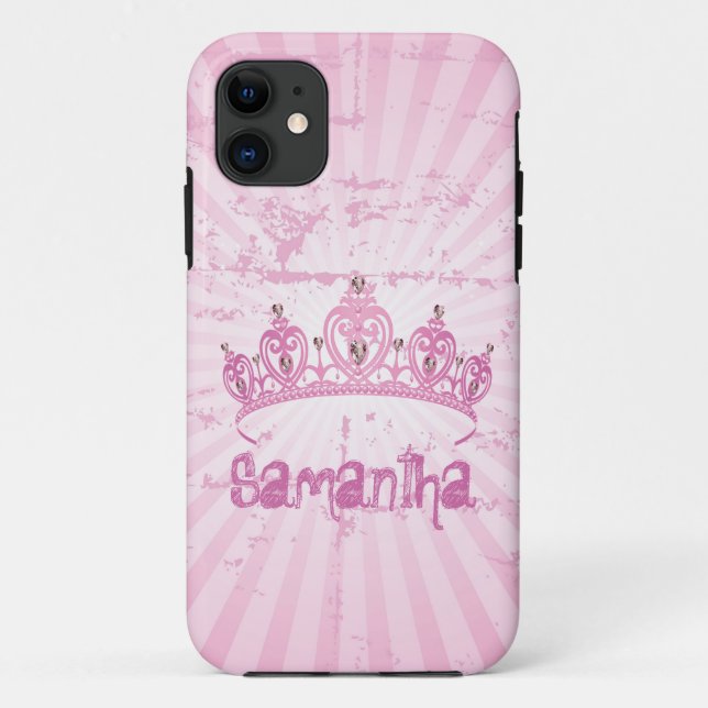 Funda para iPhone 5 de Pink Princess Crown Mate ID (Reverso)