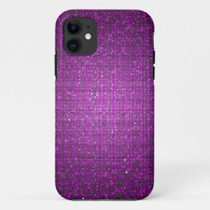 Funda para iPhone 5 de Purple Purpurina Sequin Mat