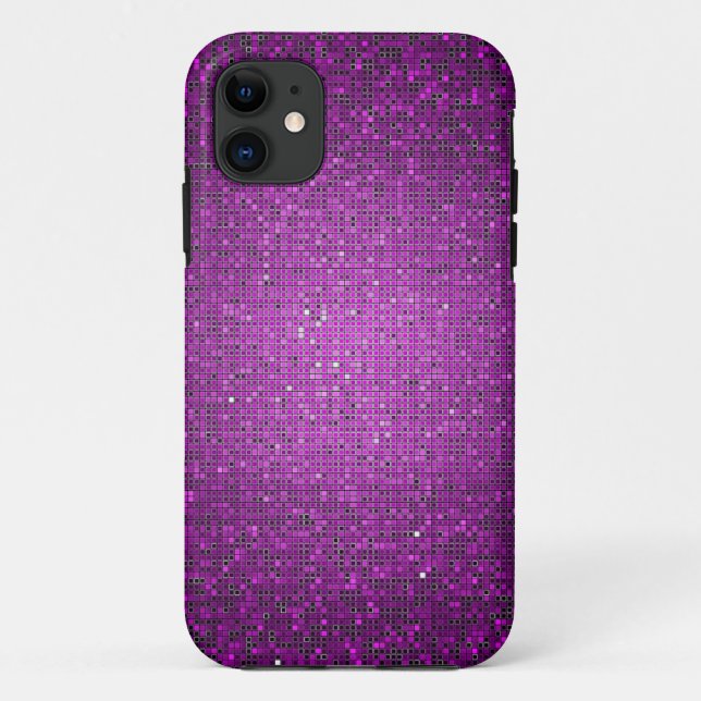 Funda para iPhone 5 de Purple Purpurina Sequin Mat (Reverso)