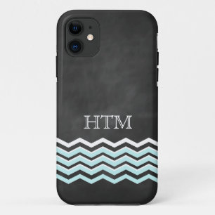 Funda para iPhone 5 de White & Turquoise Chevron