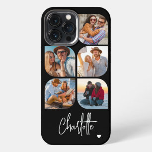 Funda Para iPhone 13 Pro Max 5 Foto Moderno Simple Nombre Personalizado