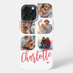 Funda Para iPhone 13 Pro Max 5 Foto Moderno Simple Nombre Personalizado