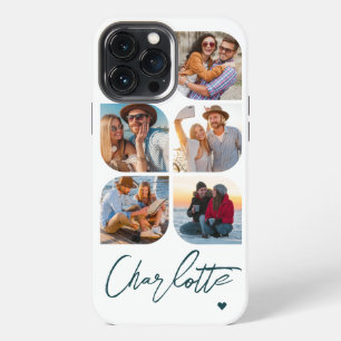 Funda Para iPhone 13 Pro Max 5 Foto Moderno Simple Nombre Personalizado