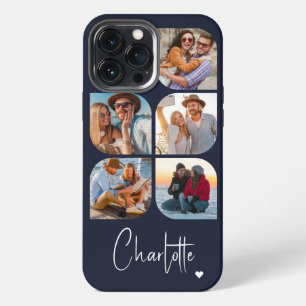 Funda Para iPhone 13 Pro Max 5 Foto Moderno Simple Nombre Personalizado