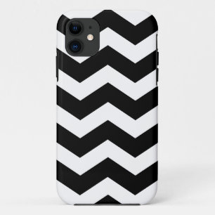 Funda para iPhone 5 Funda de Chevron negro y blanc