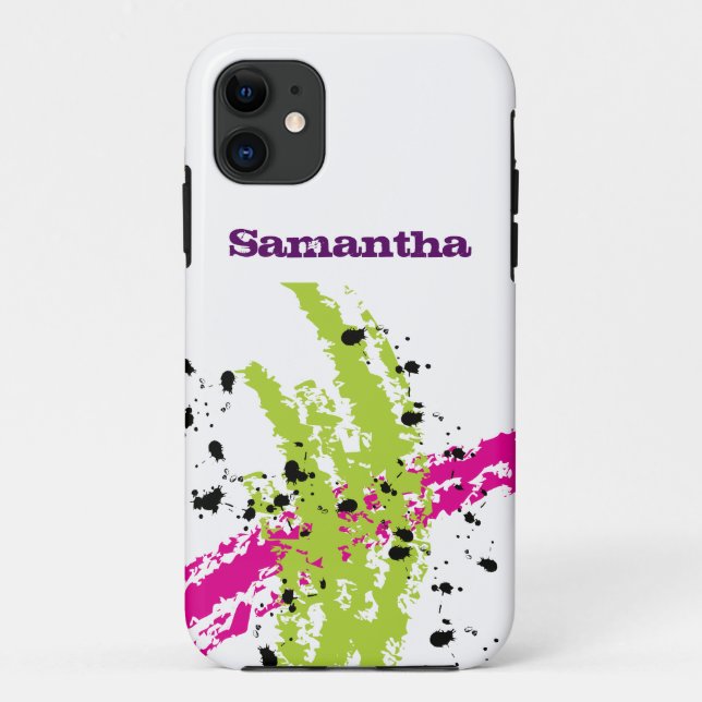 Funda para iPhone 5 Paint Green Splash Mate ID™ (Reverso)