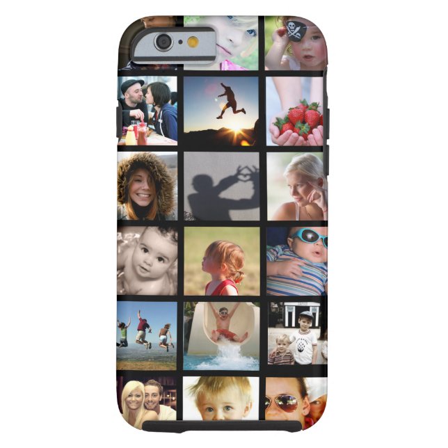 Funda para iPhone 6 de Collage de fotos de cliente (Reverso)