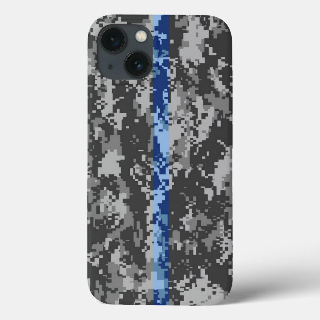 Funda para iPhone 6 de Thin Blue Line Camo (Reverso)