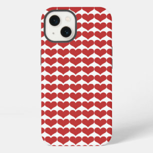 Funda para iPhone 6 patrón de corazones rojos lind