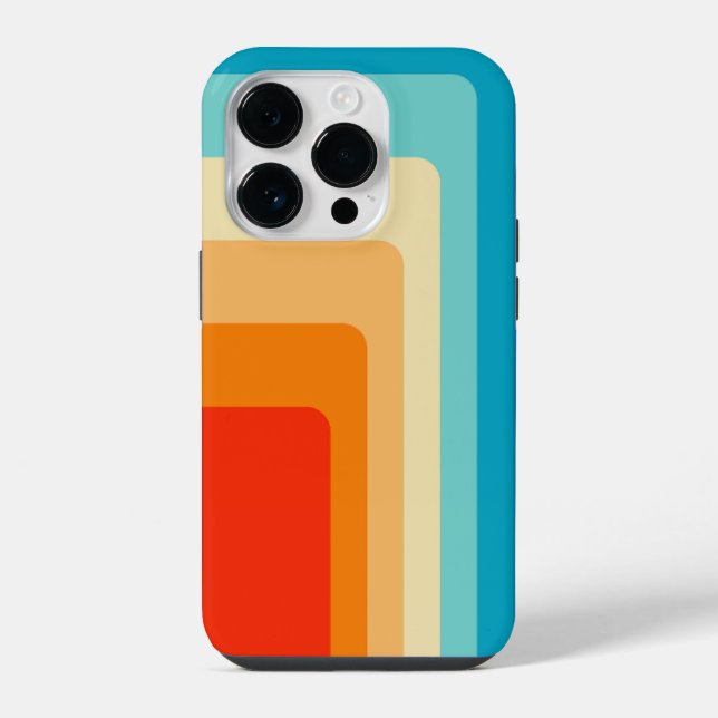 Funda Para iPhone 70s Square Rainbow (Reverso )