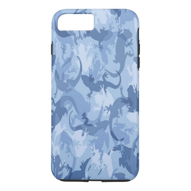 Funda para iPhone 7 Blue Reptile Camouflage (Reverso)