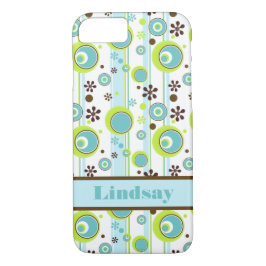 funda para iPhone 7 | Círculos | Aqua Green Brown