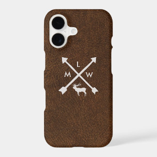 Funda para iPhone 7+ con aspecto de cuero rústico