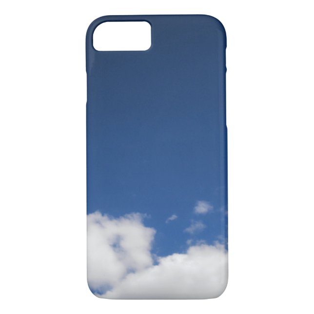 Funda para iPhone 7 con cielo azul y nubes blancas (Reverso)