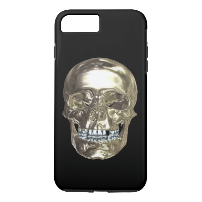 Funda para iPhone 7 con cráneo cromado (Reverso)