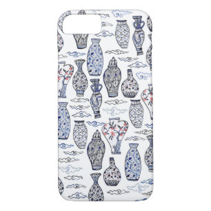 Funda para iPhone 7 con jarrones asiáticos