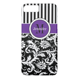funda para iPhone 7   Damasco   Tiras   Púrpura