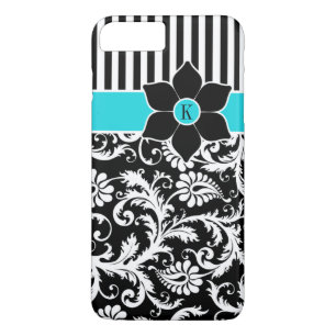 funda para iPhone 7   Damasco   Tiras   Turquesa