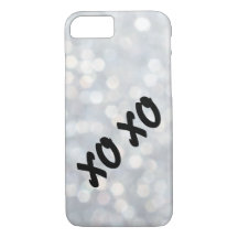 Funda para iPhone 7 de abrazos y besos plateados