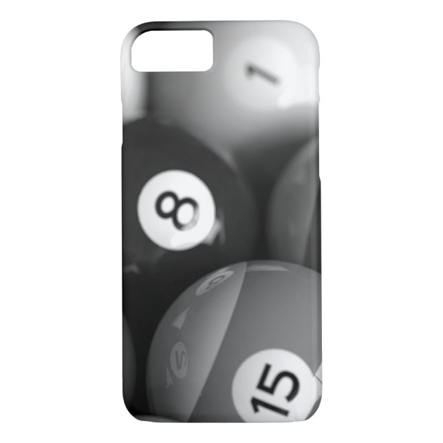 Funda para iPhone 7 de Black and White Billiards (Reverso)