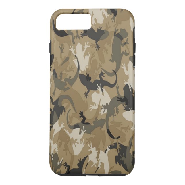 Funda para iPhone 7 de Camuflaje Reptile Marrón (Reverso)