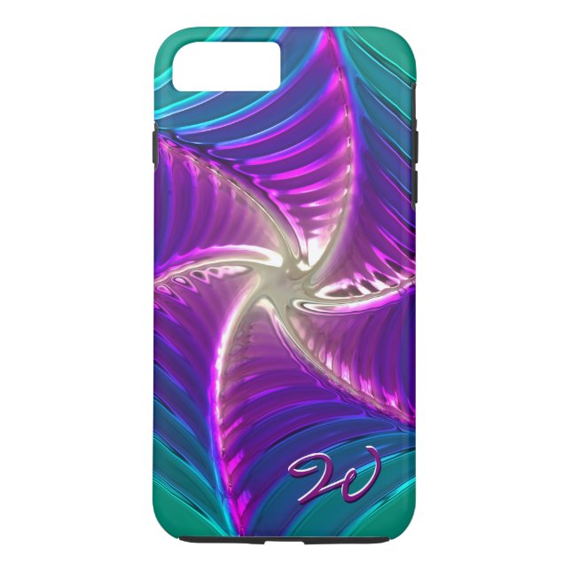 Funda para iPhone 7 de Lotus Pattern Glass Art 5A (Reverso)