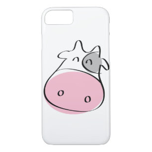 Funda para iPhone 7 de vaca rosa