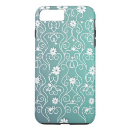 Funda para iPhone 7 de White Swirls and Flowers
