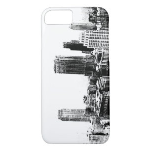 Funda para iPhone 7 en Nueva York blanco y negro