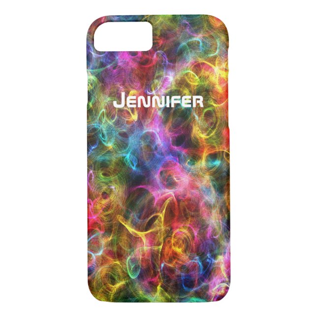 funda para iPhone 7 | Luces arcoiris | Personaliza (Reverso)