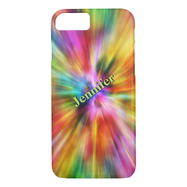 funda para iPhone 7 | Luces arcoiris | Personaliza (Reverso)